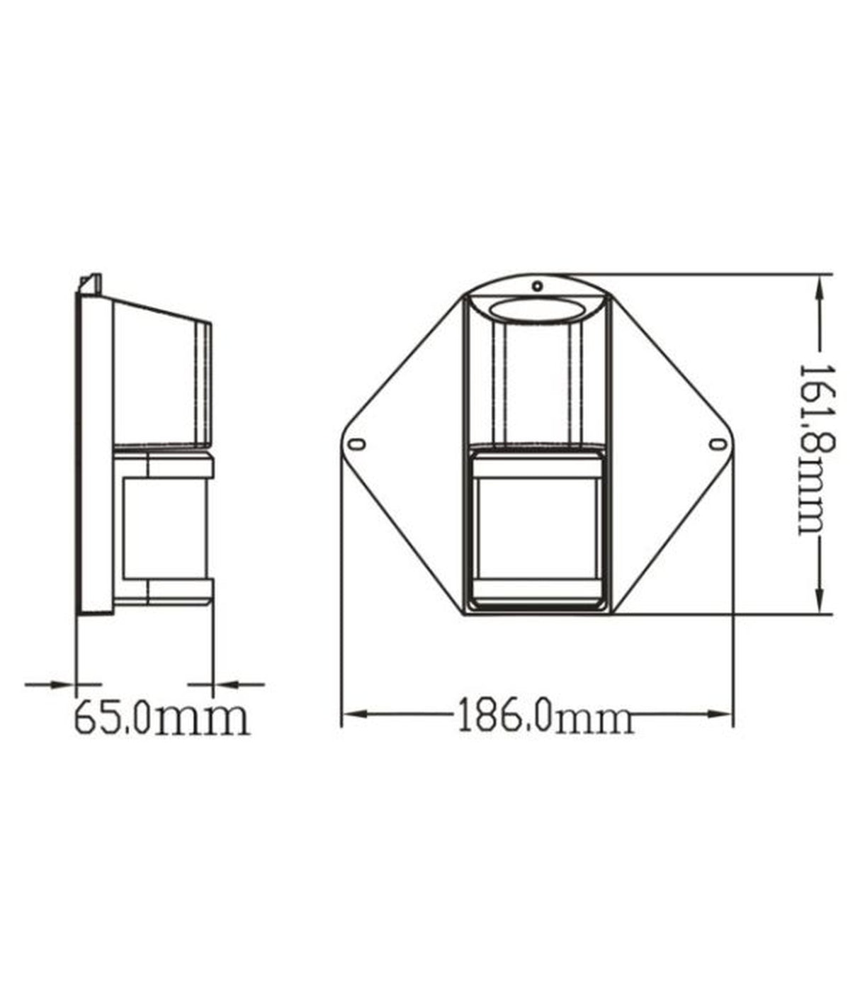 Talamex Kombileuchte oben/Deck 12543007 – 12V IP65 Mastmontage