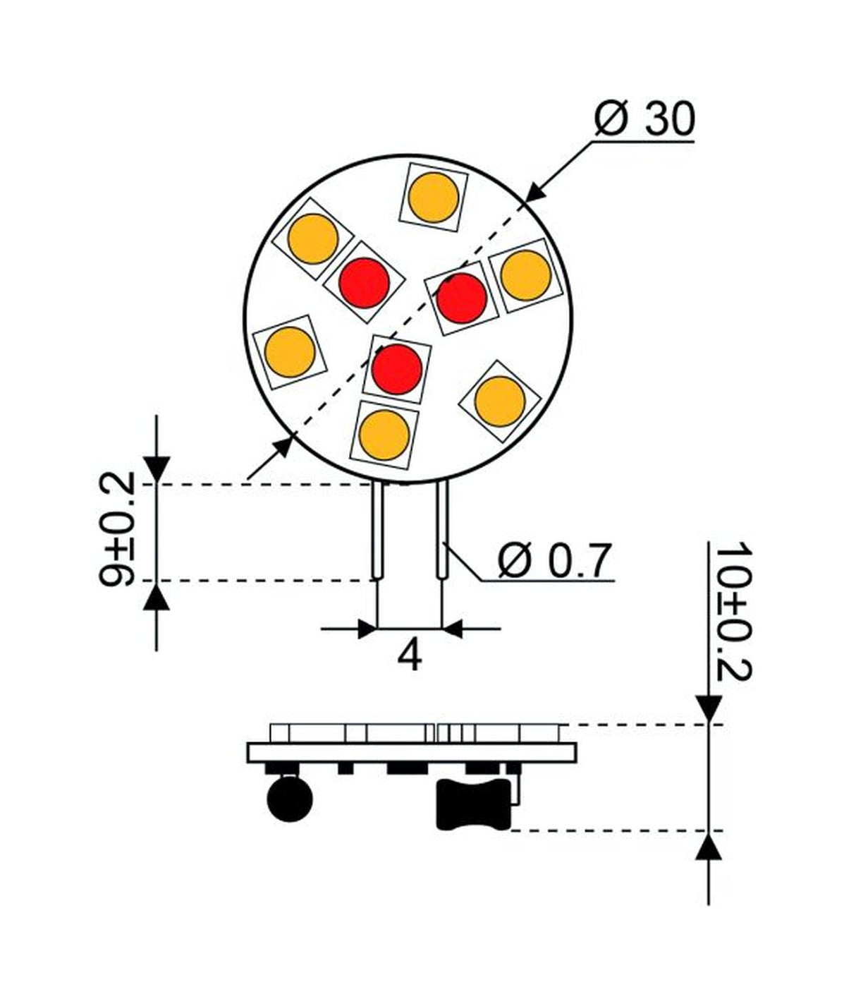 Talamex Ledlamp led9 10-30V G4-side