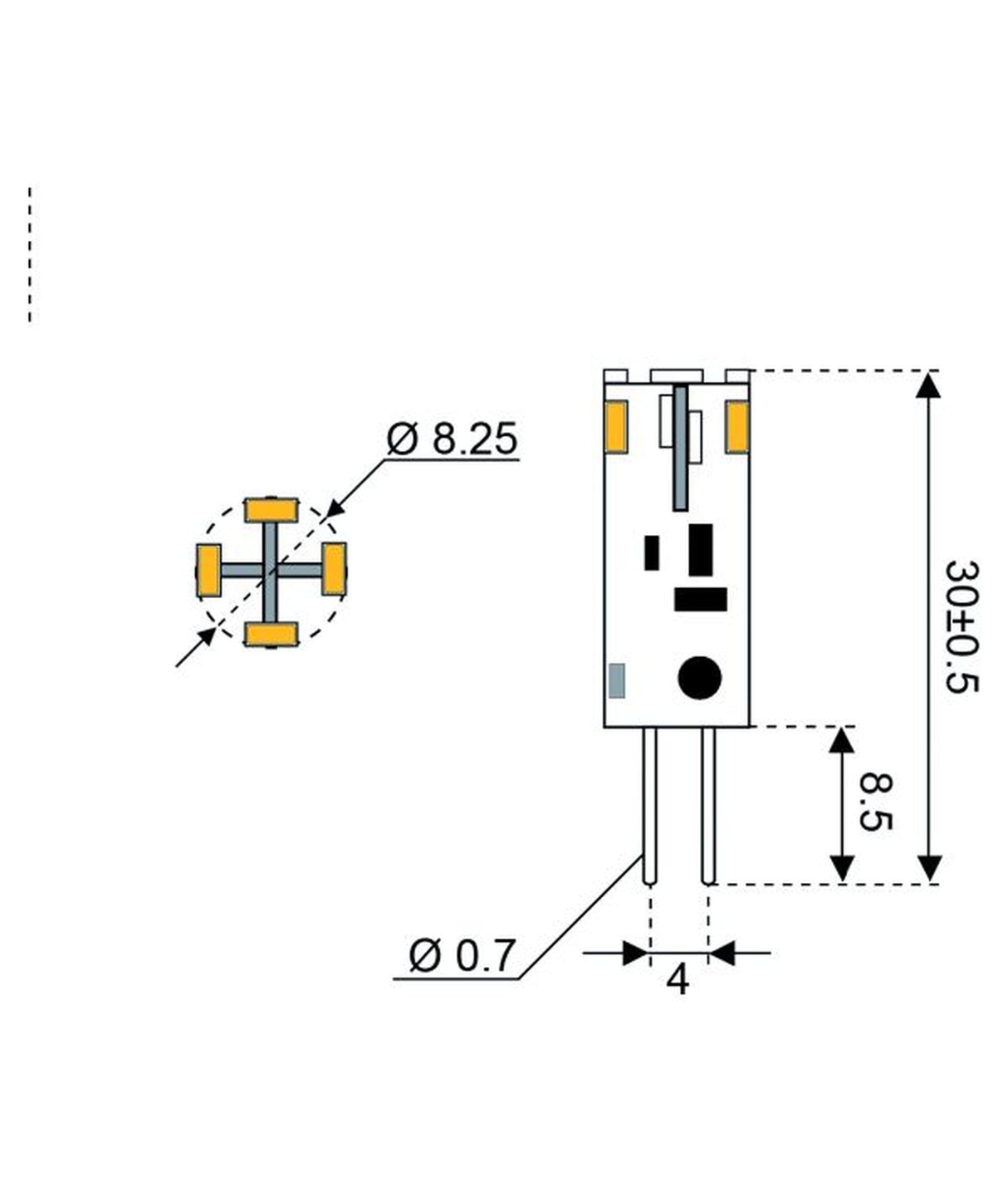 Talamex lampada a led led12 10-30V G4