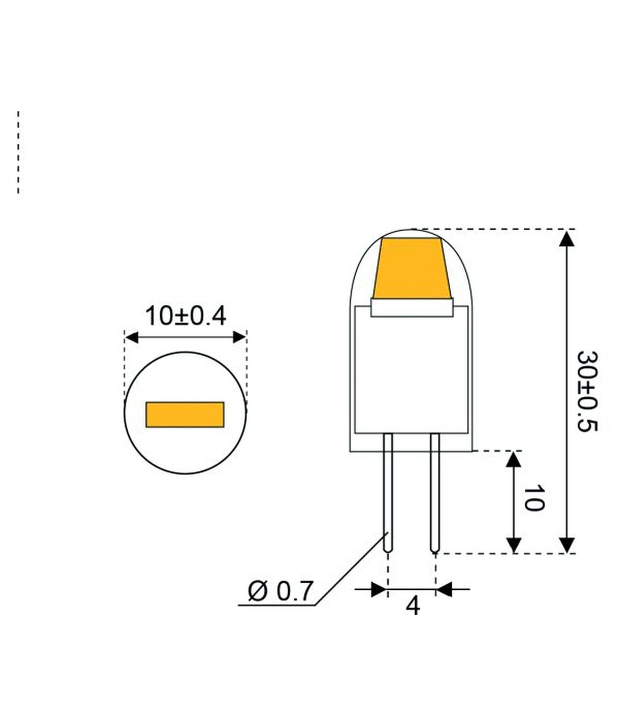 Talamex LED-lamp 1cst COB 10-30V G4