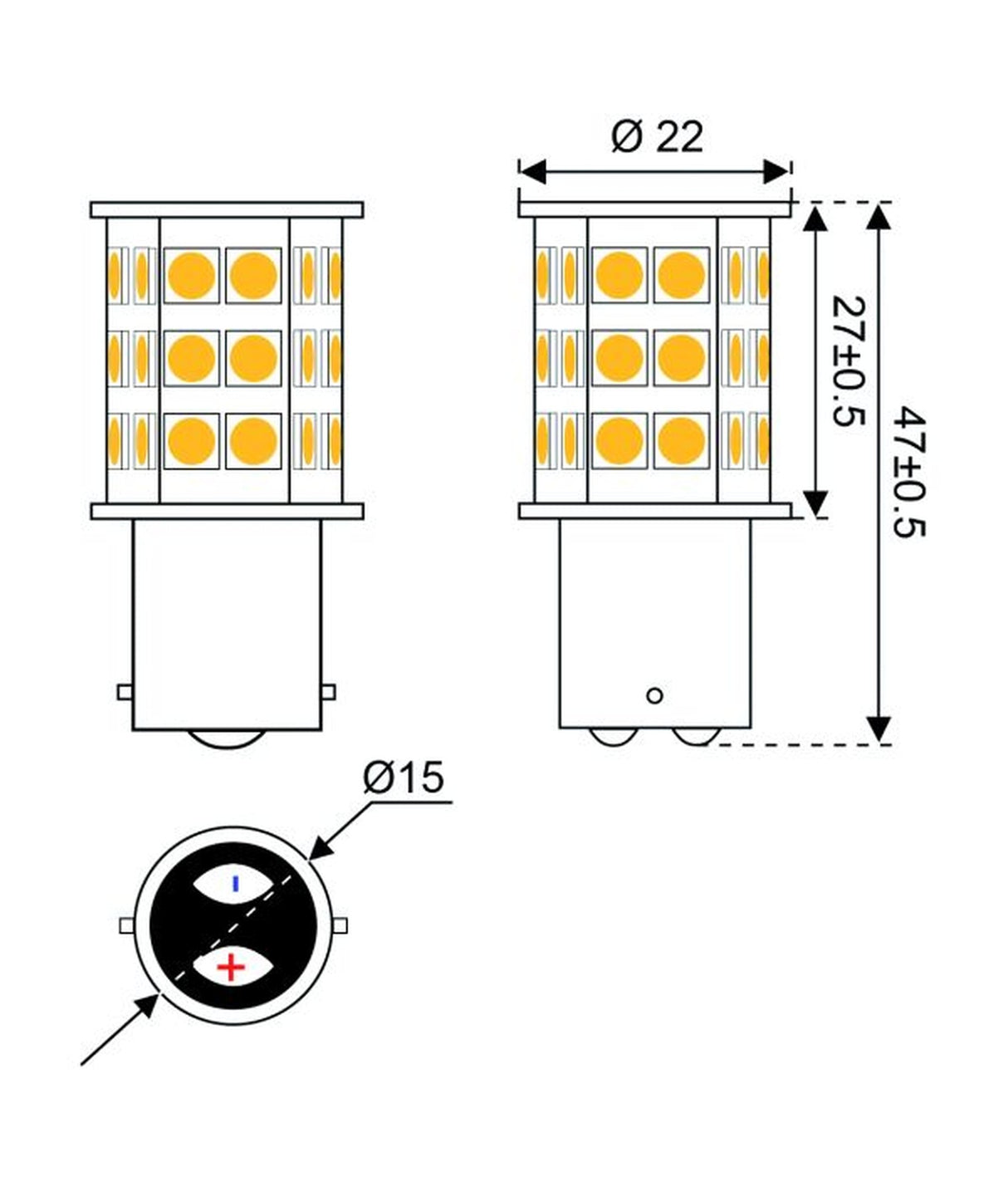 Talamex LED-lamp LED30 10-30V BA15D