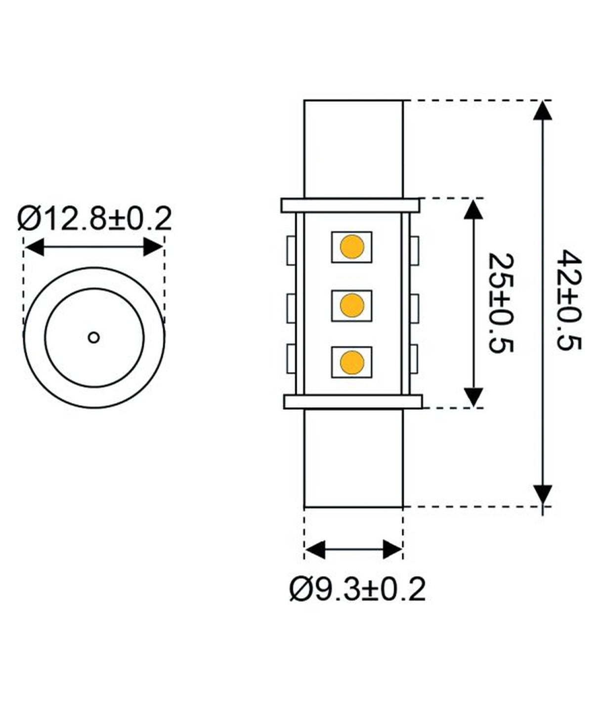 Talamex lampada LED Festoon Aqua Signal 42mm LED12