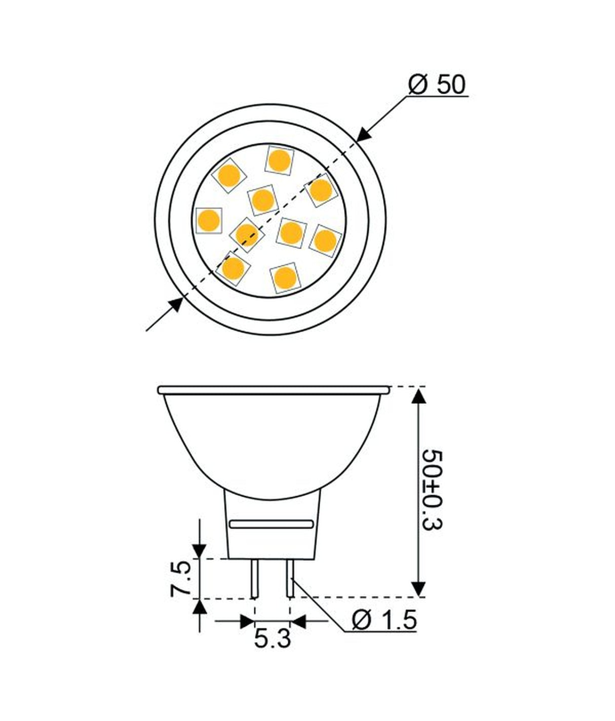 Talamex LED-lamp LED10 10-30V GU5.3