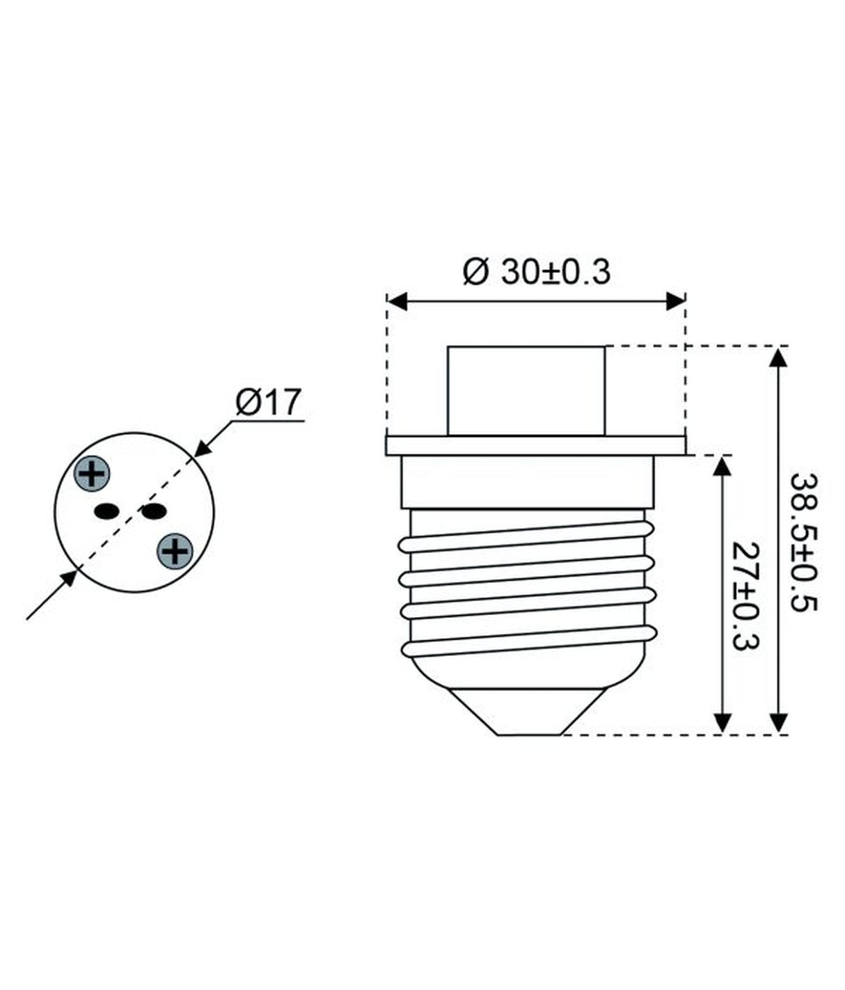 Adattatore Talamex E27 a G4 – 10–30V bassa tensione