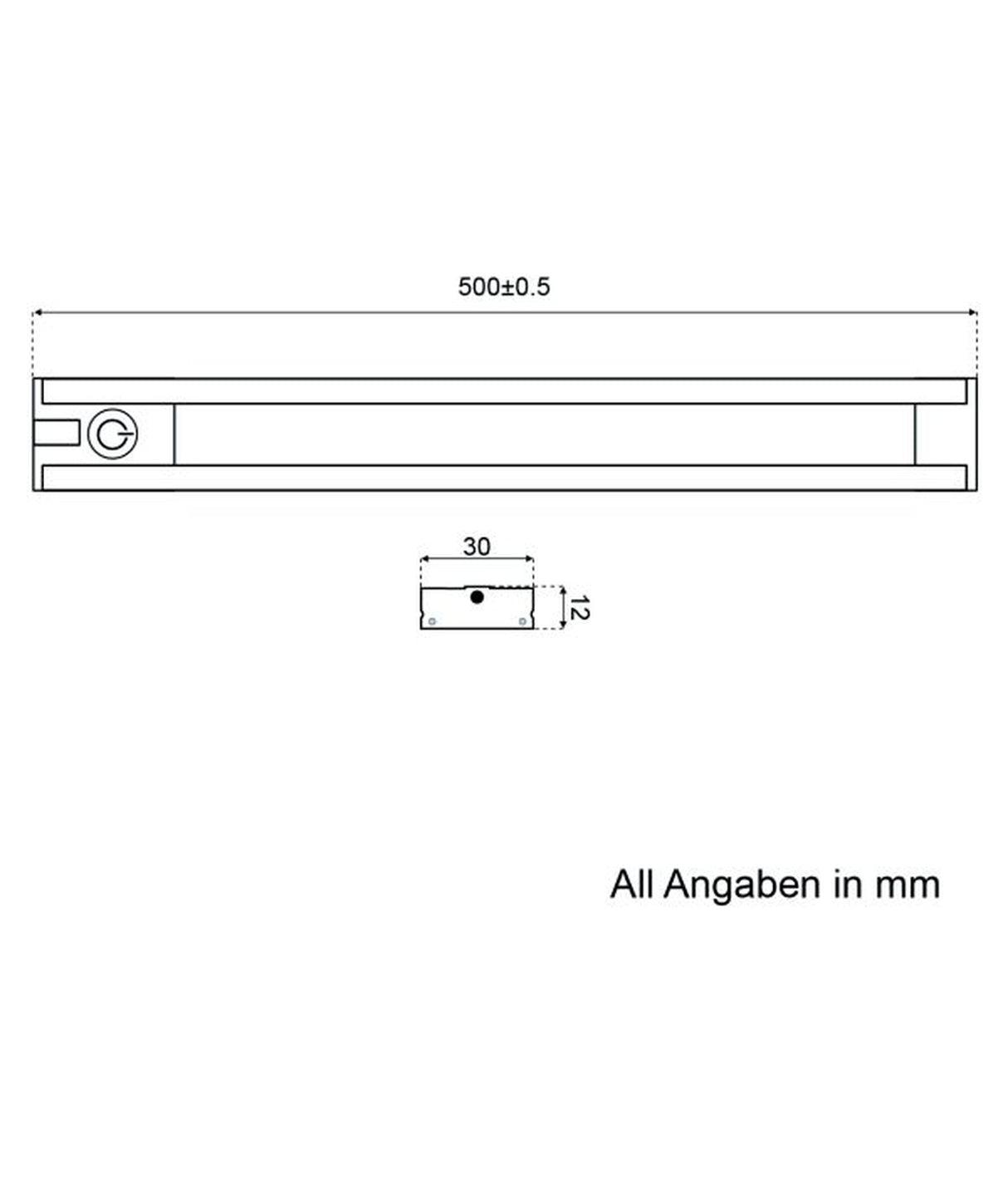 Talamex Led lichtbalk met sensorschakelaar 10-30V 3000K 8W dimbaar