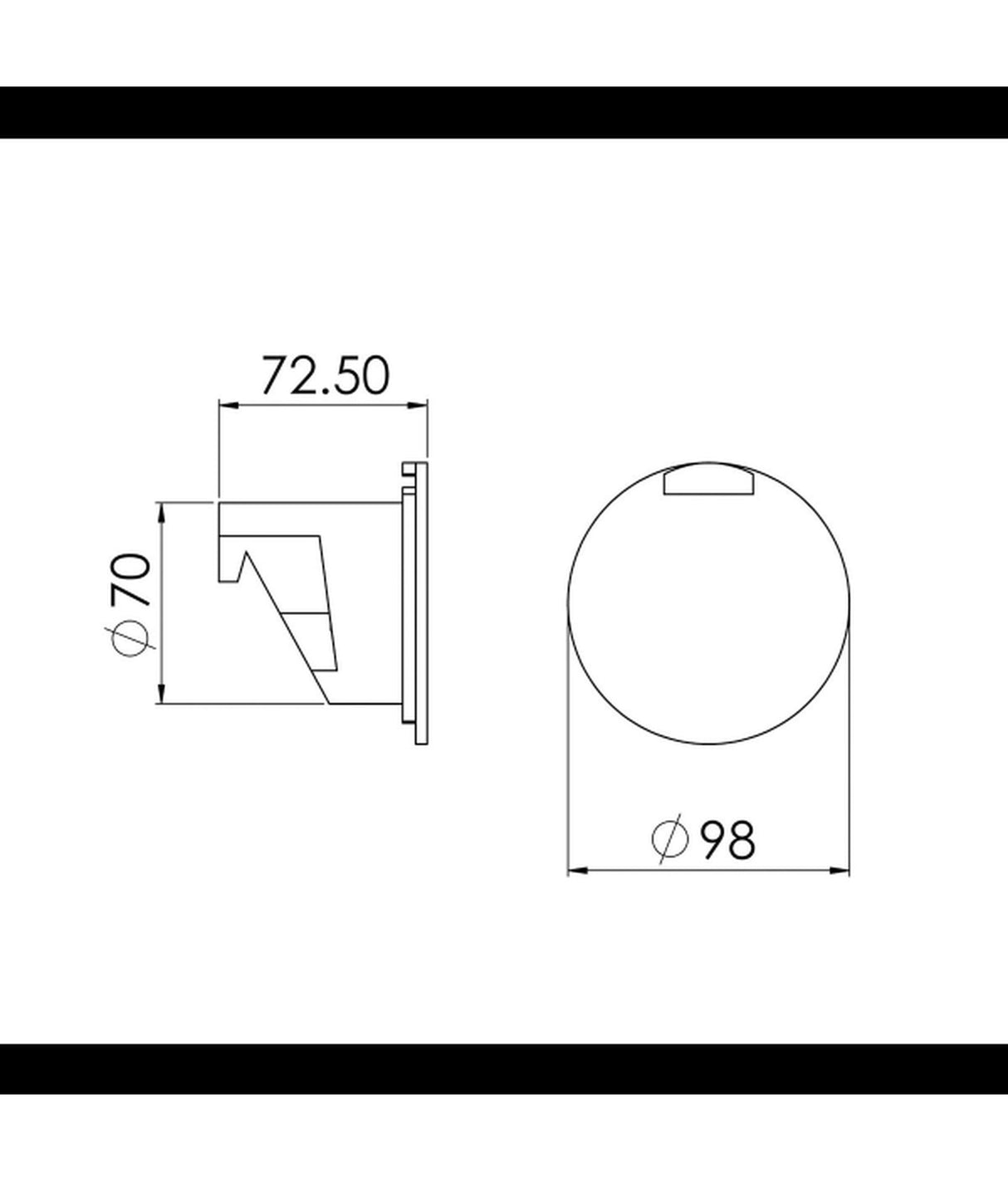 Trem Built-in shower Luxor white (RAL9003)