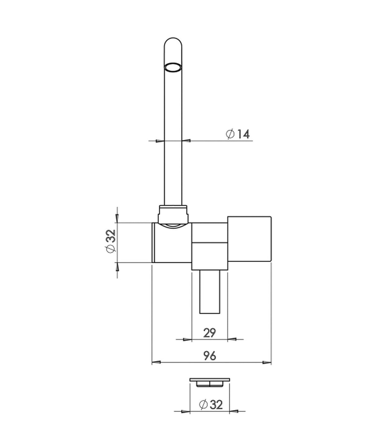 Robinet Trem chrome simple 17486015 – bec pivotant, 3/8" M