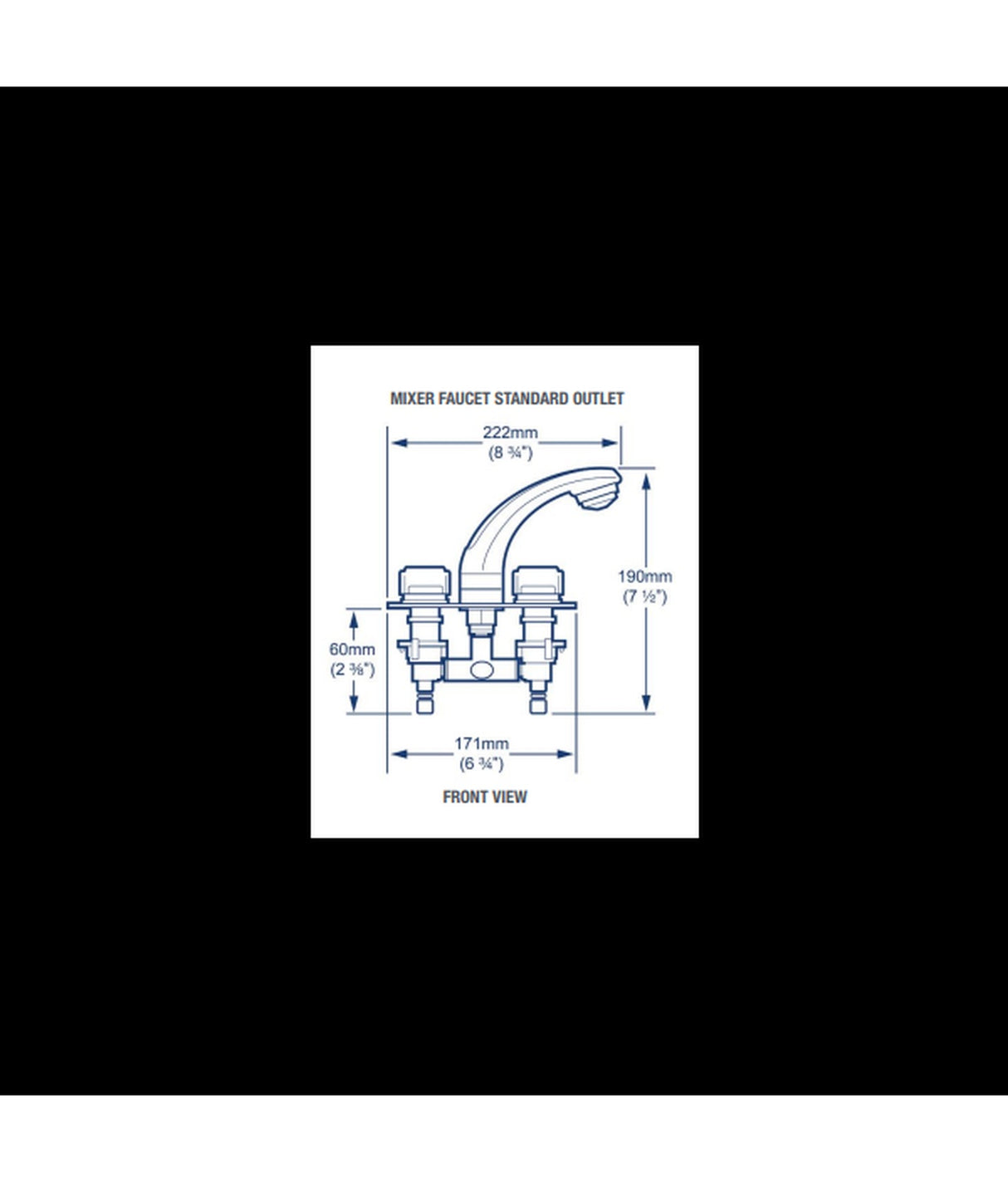 Combo de grifo Whale Mengkraan RT2010 blanco – conexiones de manguera de 3/8 y 1/2 pulgadas