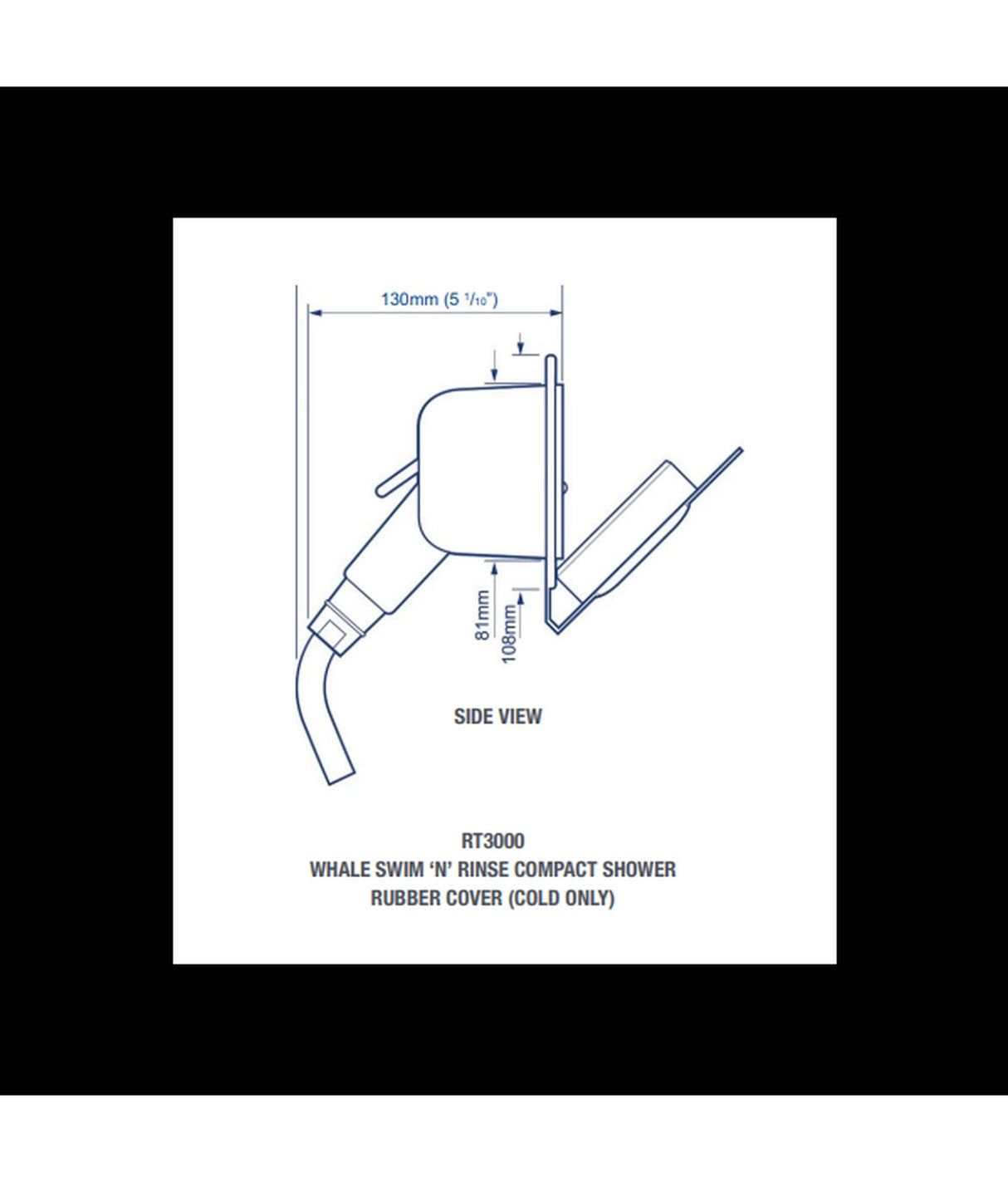 Whale Swim-n-rinse RT3000 compact deck shower with cover