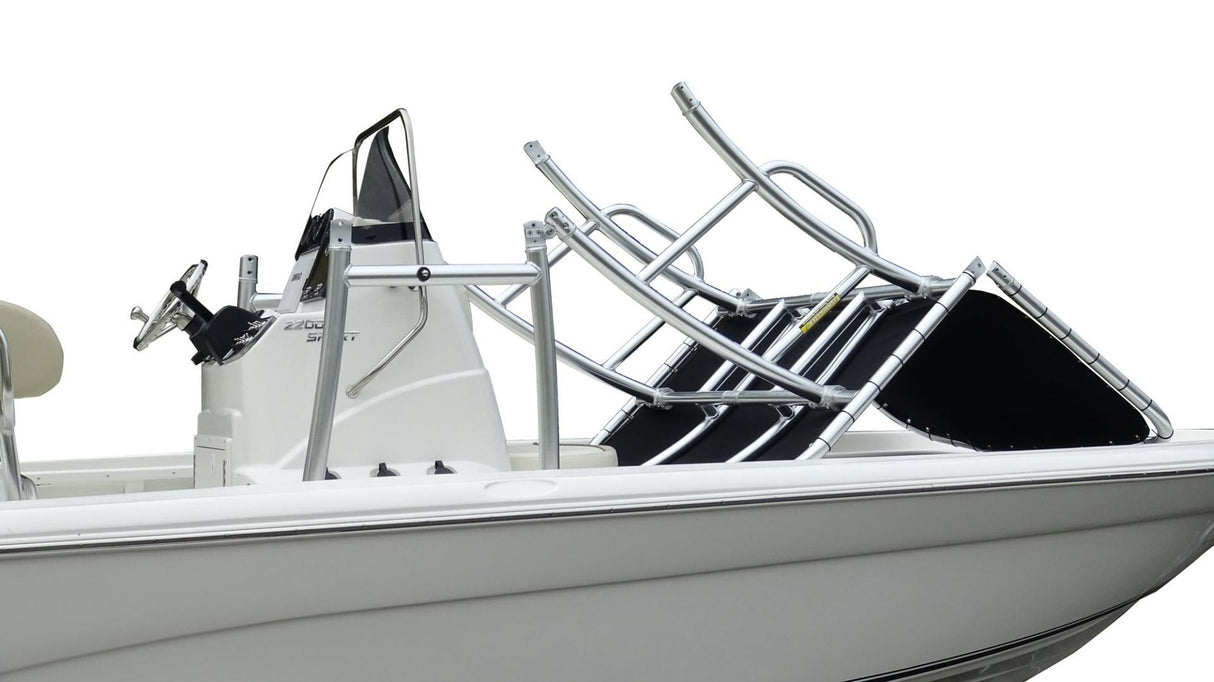 Fishmaster Pro Folding T-Top Polished – for Center Console