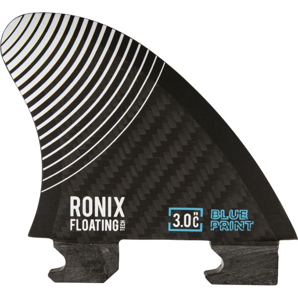 Ronix 3 inch Floating Button Center Surf Fin Carbon