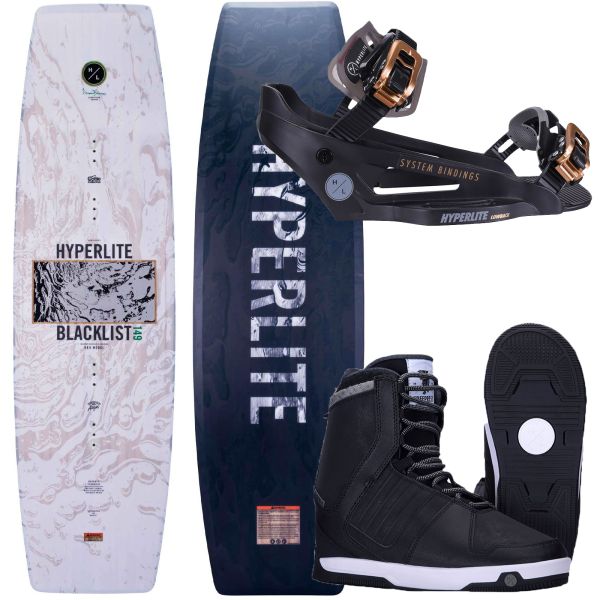 Hyperlite Blacklist LTD Freepress System Wakeboard Package