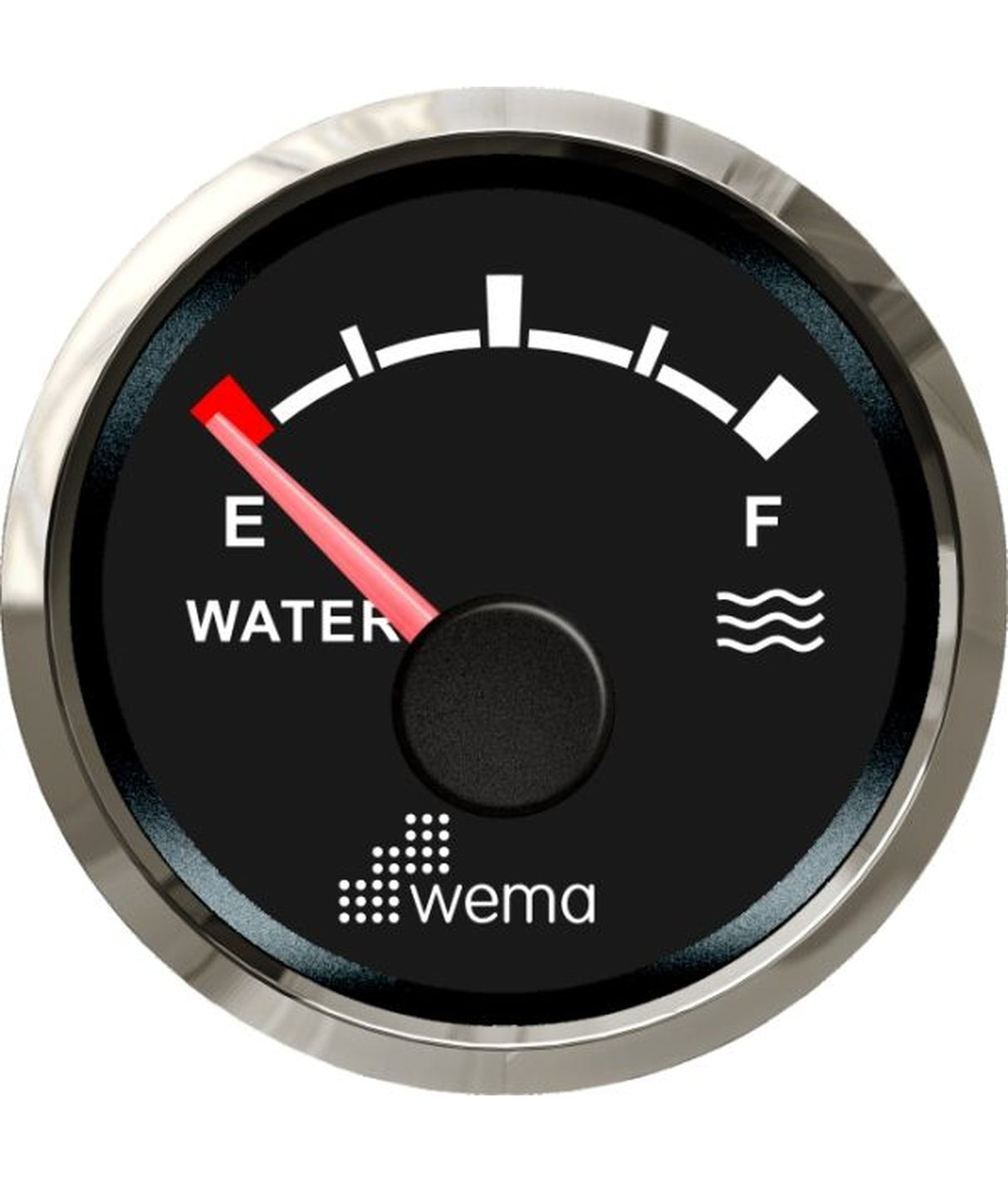 Wema Silverline jauge de réservoir eau NMEA2000 noir 56 mm