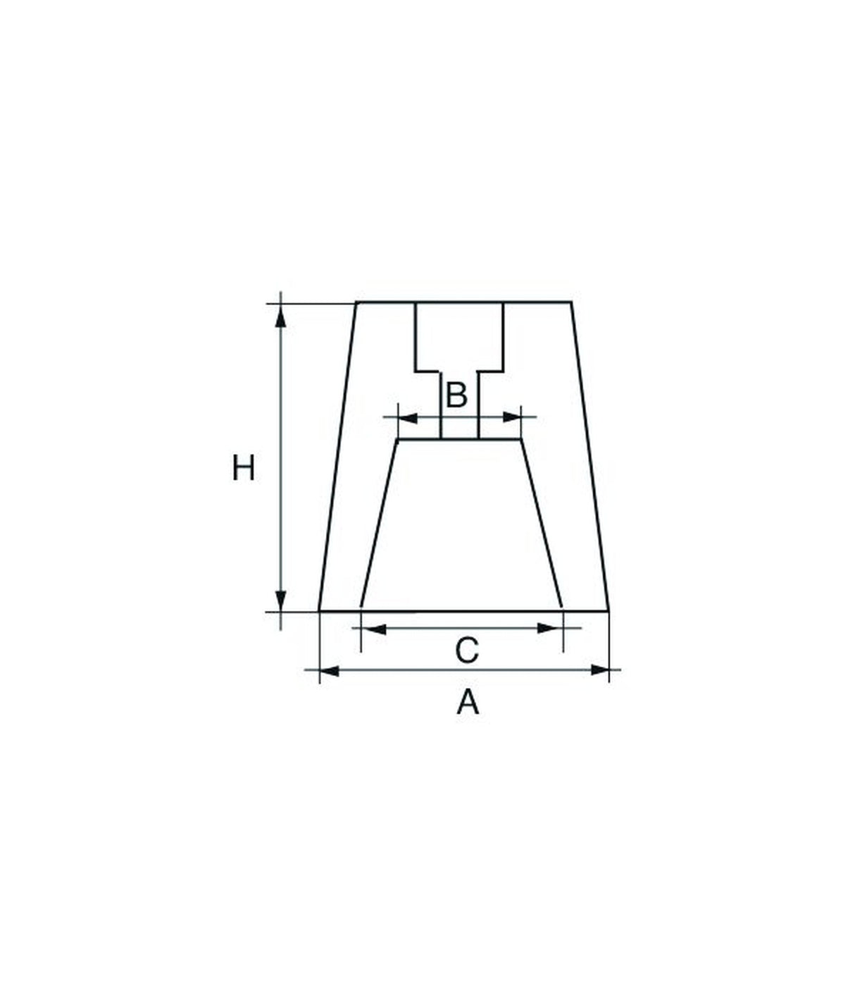Talamex schroefasanode zink 40 mm conisch