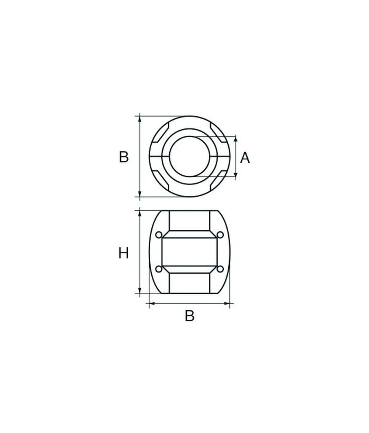 Talamex schroefas anode zink bol 19mm