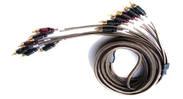 Câble RCA Roswell 6 canaux 5 m – quadruple blindage pour 3 amplificateurs