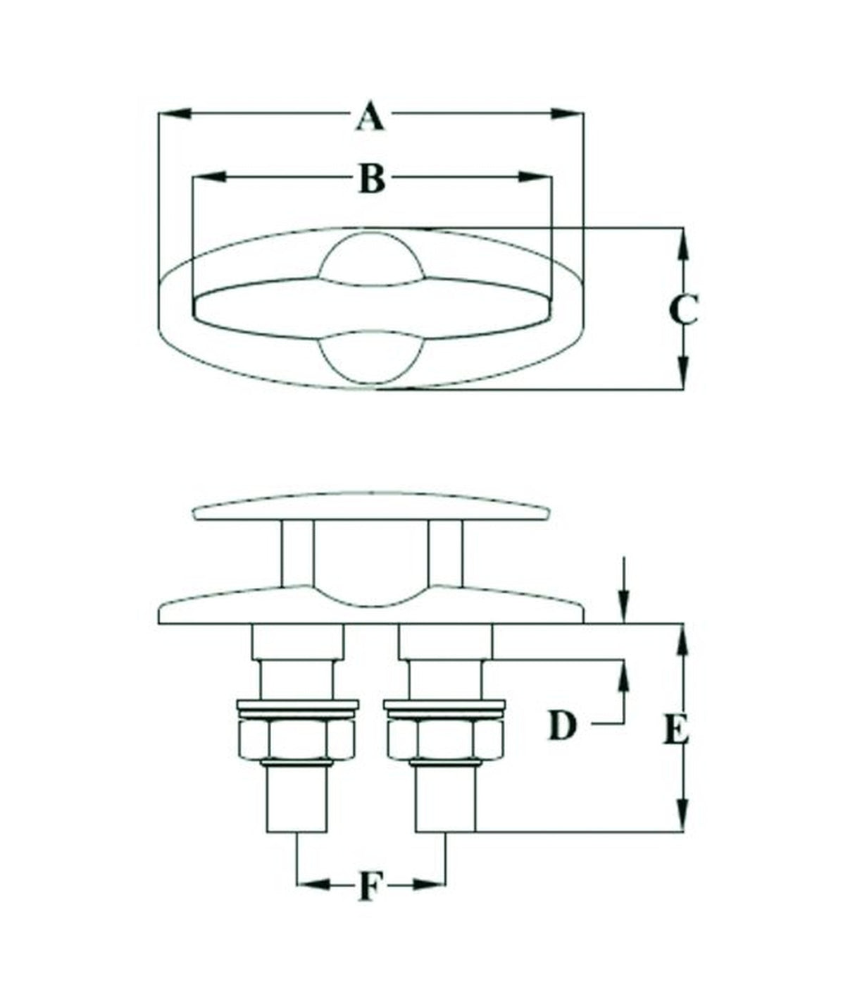 Talamex grenouille encastrée 185mm – AISI 316 inox avec évacuation d'eau