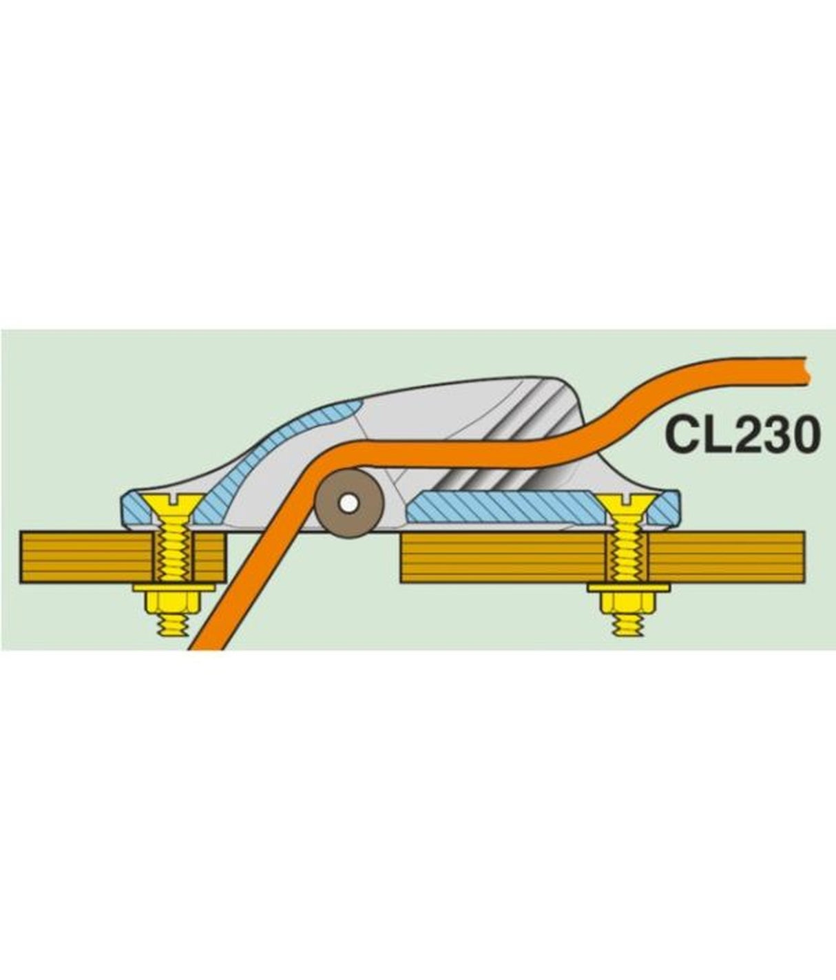 Clamcleat CL230AN Racing Junior MK1 alluminio 3-6 mm