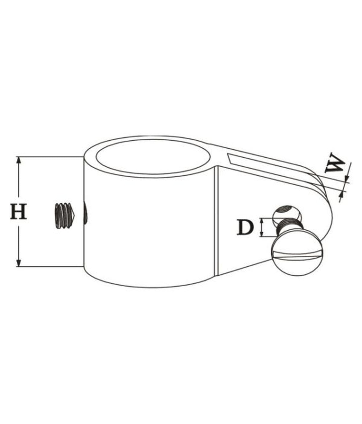 Talamex Buiskapbeslag RVS middenstuk 20mm – AISI 316