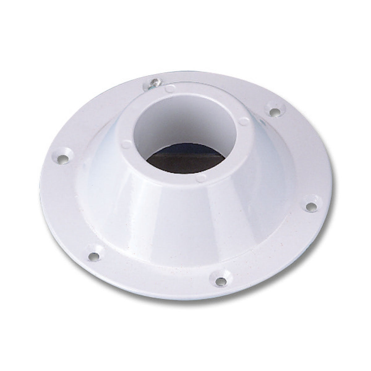 Tafelbasis opbouw voor conische buis aluminium wit �60mm