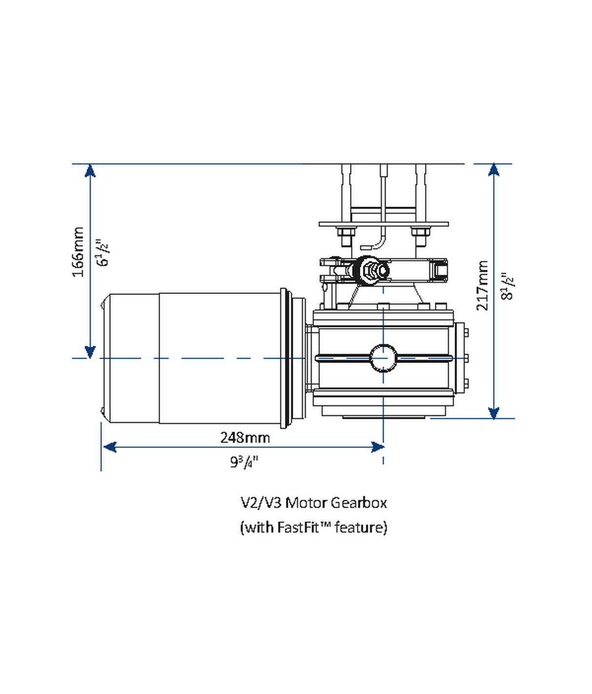 Lewmar RVS verticale ankerlier V3 24V 6672222108-142 – FastFit kit 002