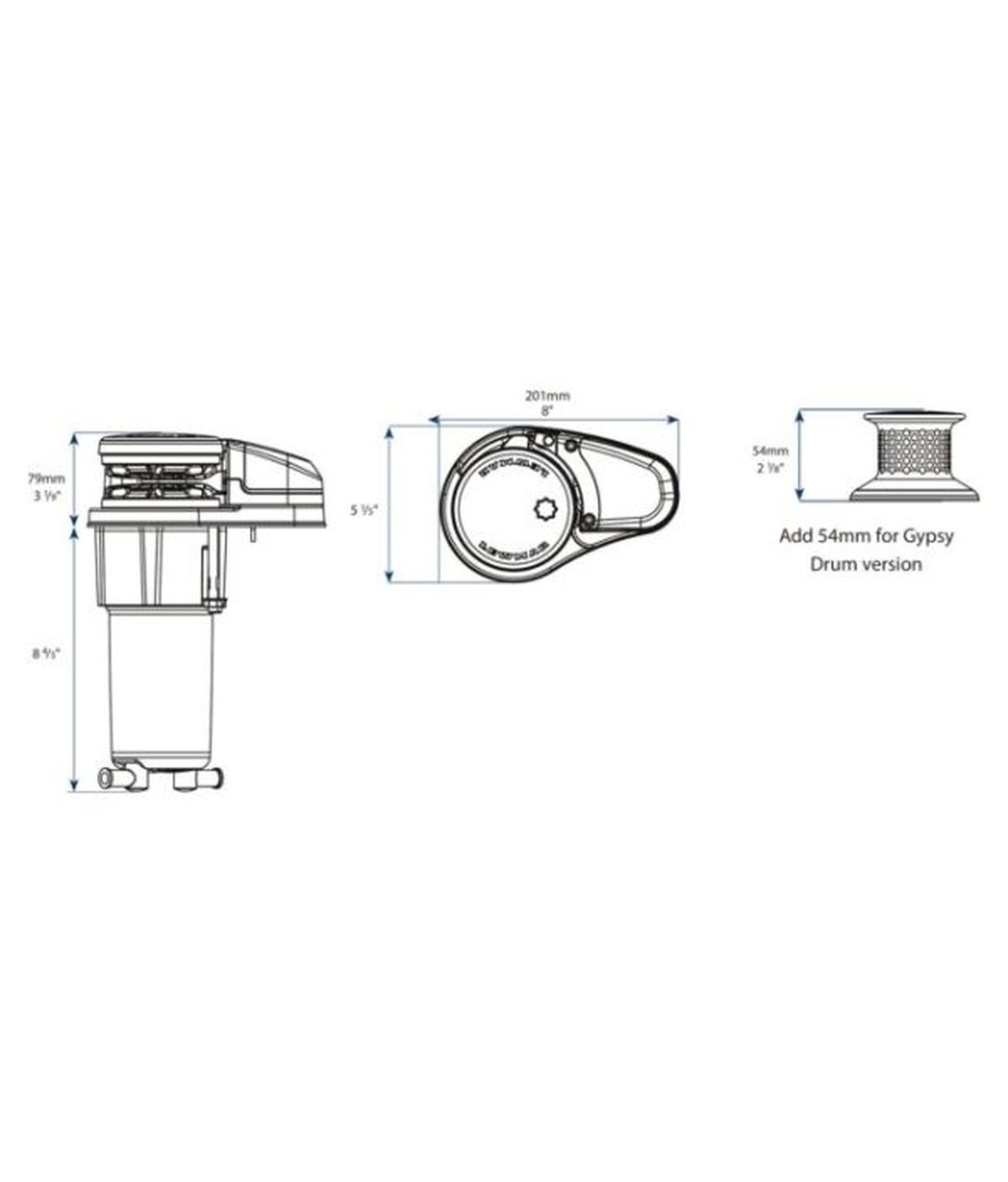 Lewmar VX1L ancla cabrestante 800 GD 8 mm kit 69100057 – cabrestante vertical
