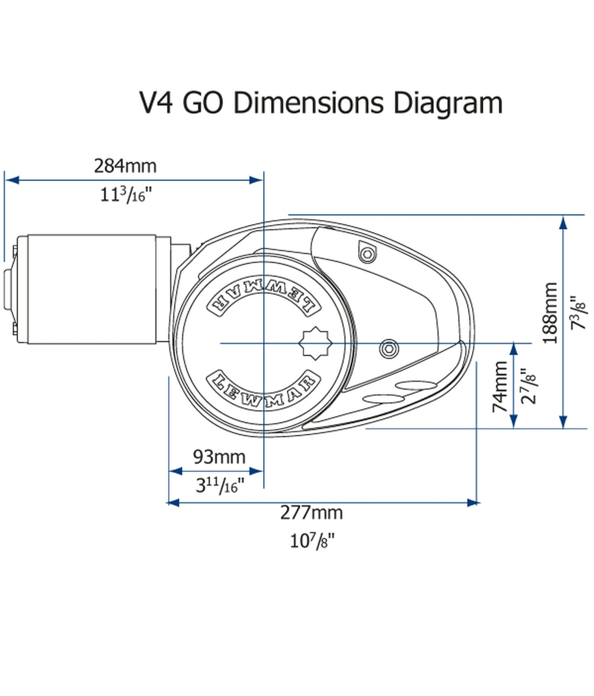 Lewmar Deckunit V4/V5 Gipsy only (GO) 66810024 – vertikale Ankerwinde