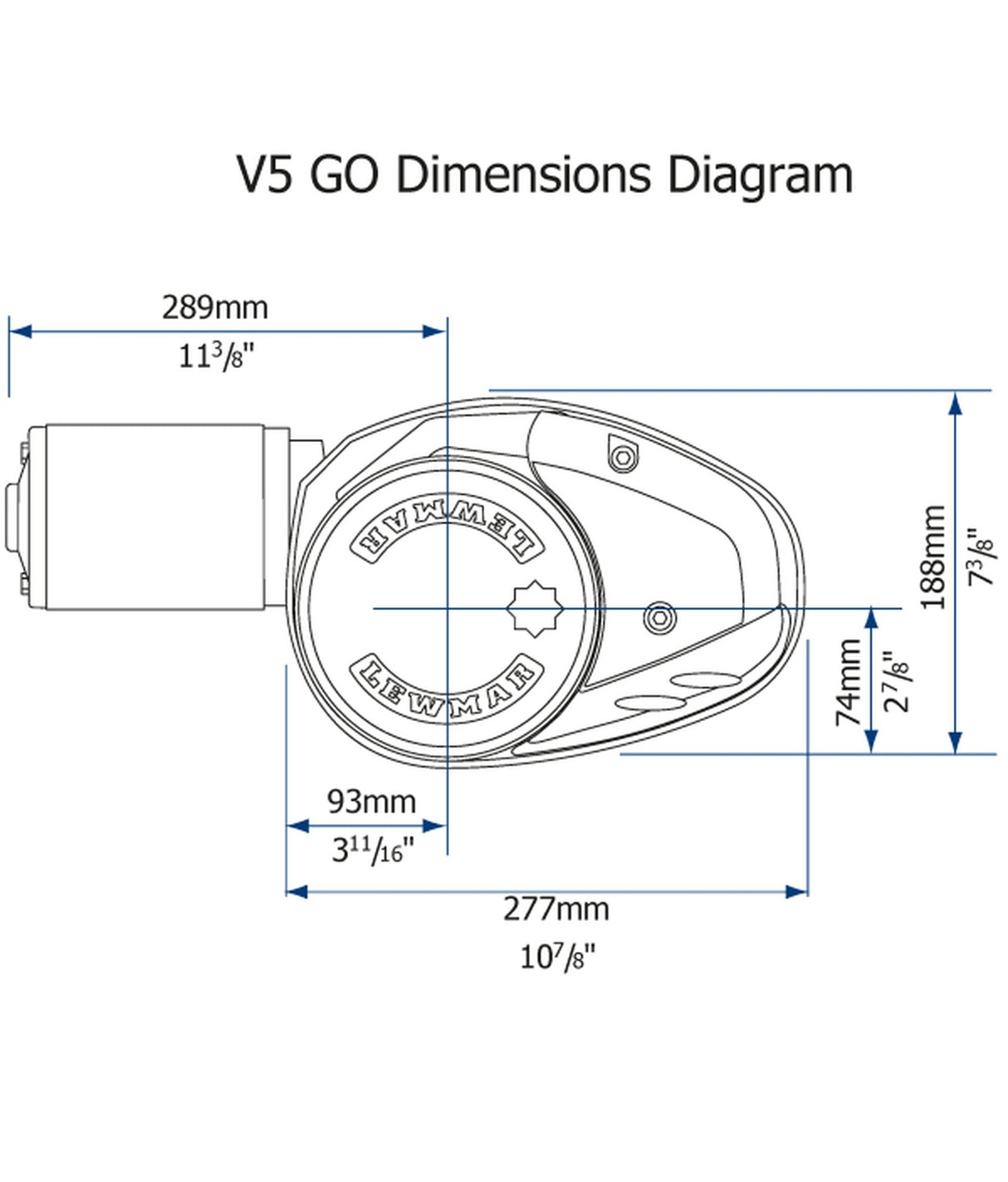 Lewmar Deckunit V4/V5 Gipsy only (GO) 66810024 – vertikale Ankerwinde