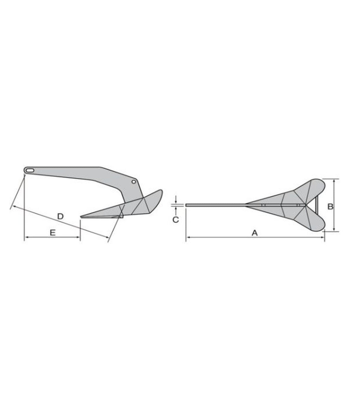 Lewmar Delta anker Duplex RVS 16 kg/35 lbs 57316 – Lloyd's Register HHP