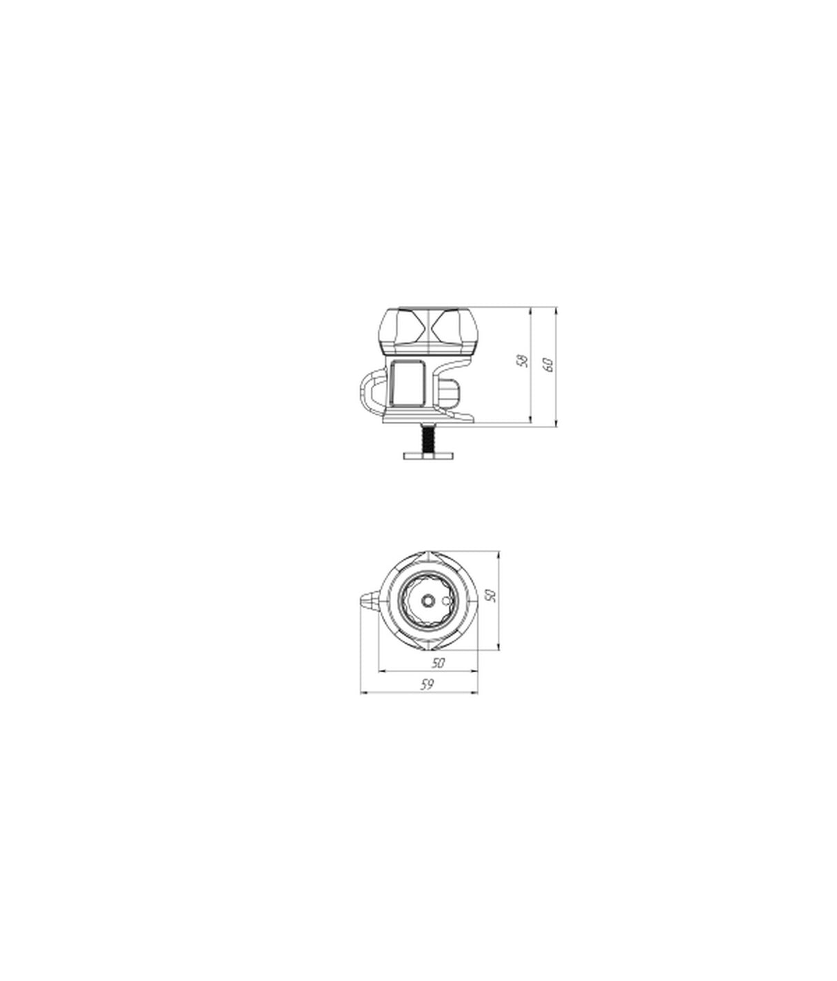 Adattatore di fissaggio Borika T-bolt Fs218 – per binari a forma di C e Feelfree