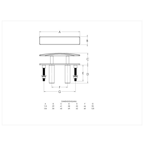 Talamex Solent flush kikker rvs 154 mm