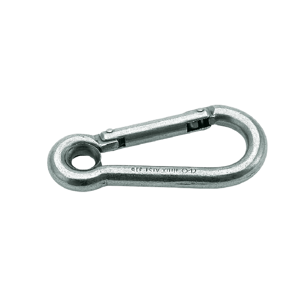 Kong karabijnhaak 100 mm RVS AISI 316