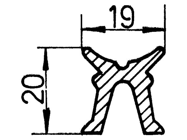 X-rail 19x19mm 90cm