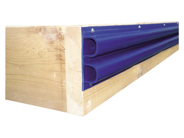 Steigerstootrand dubbel d-profiel navy blauw 2.4m