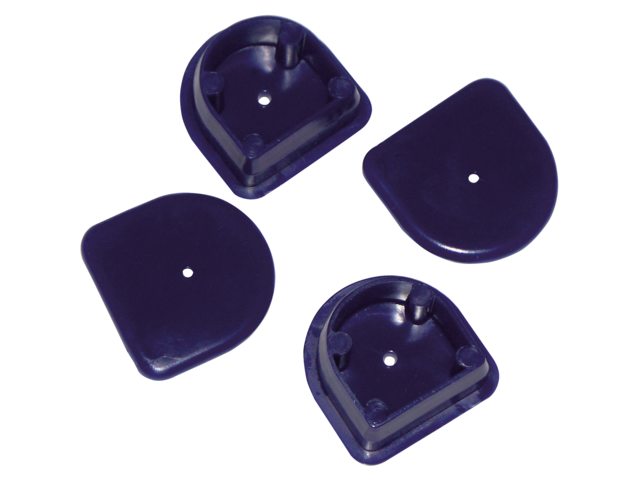 Steigerstootrand dubbel d-eindstuk navy blauw (2pr)