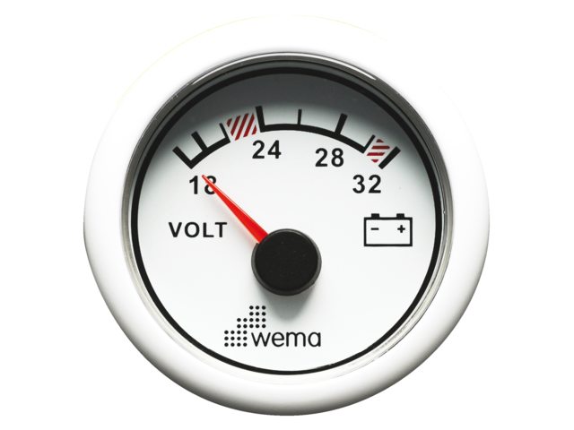 Voltmeter 24V wit
