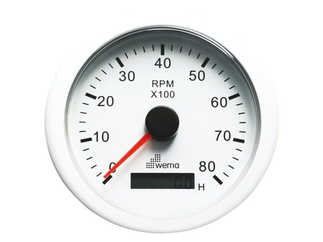 Toerenteller 8000/U wit