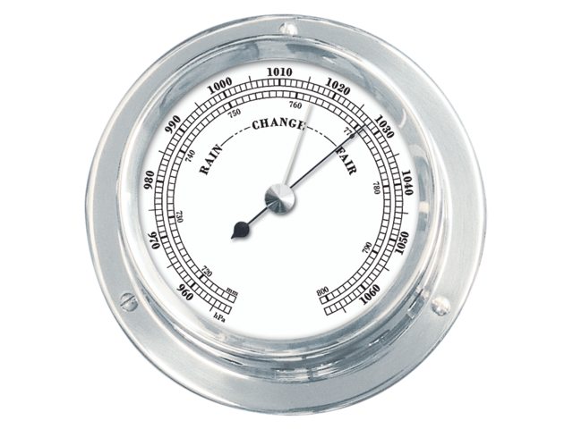 Barometer verchroomd 110/84mm