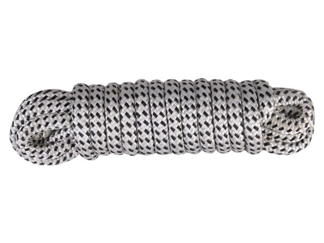 Landvast polyester wit/zwart 14mm 10m