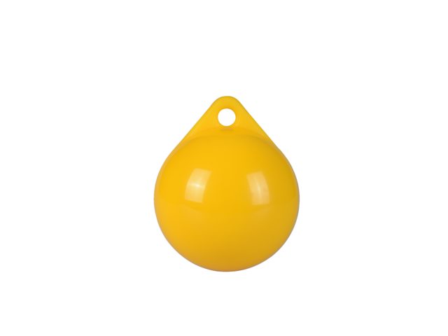 Werp-vlaggewicht keesje 90mm geel