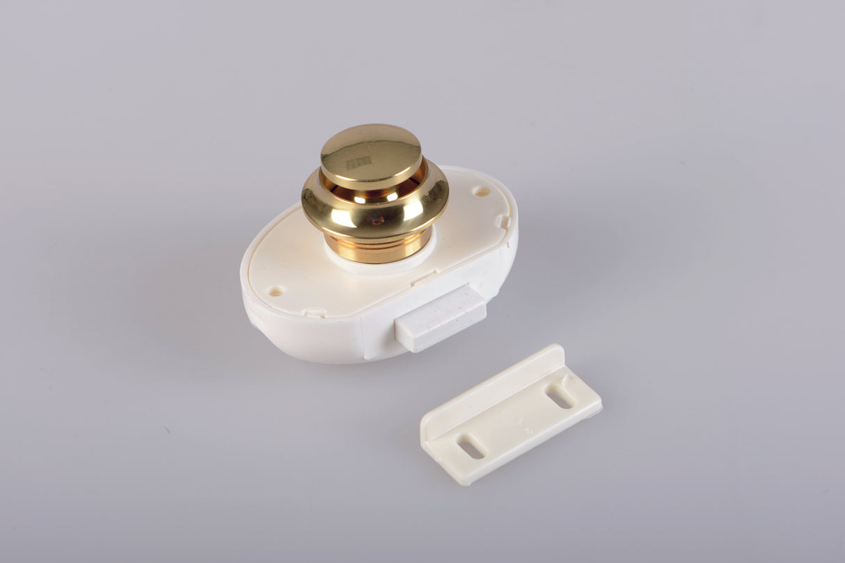 Drukknopslot wit deur 16mm