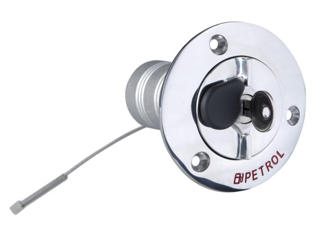 Dekdop rvs petrol met slot 38mm