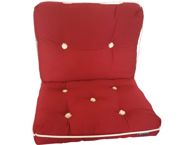 Kapok kussen bordeaux dubbel