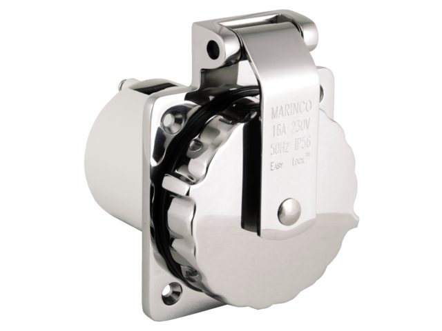 Inlet 16A Ez Lock SS with Enclosure