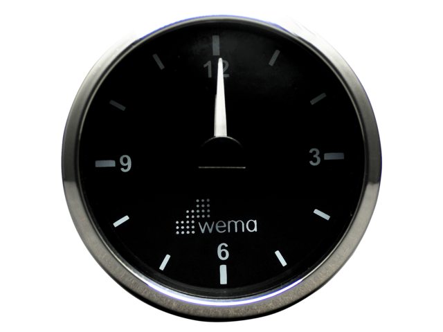 Silver serie klok zwart