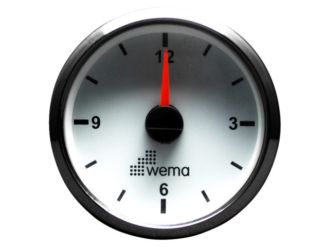 Silver serie klok wit