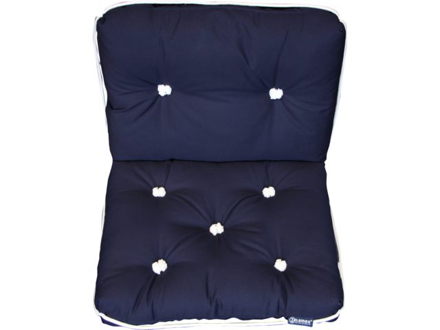 Kapok kussen blauw dubbel