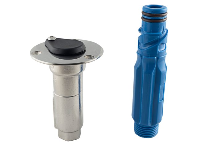 Dekaansluiting dekwaspomp rvs