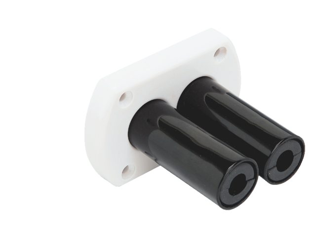 Dekdoorvoer dubbel R8W wit