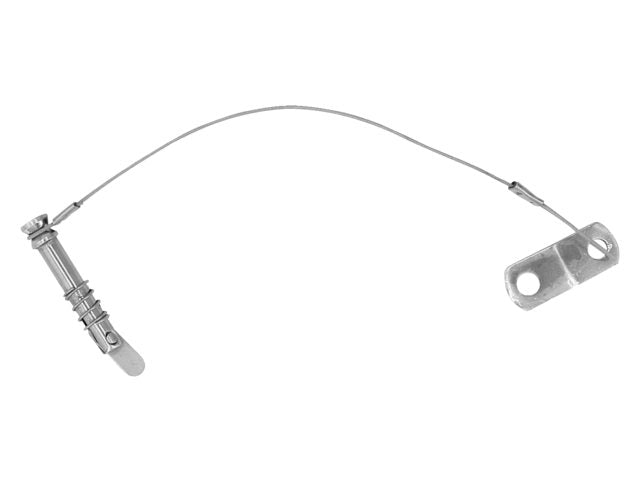 Dropnose pin RVS met kabel en montageplaat